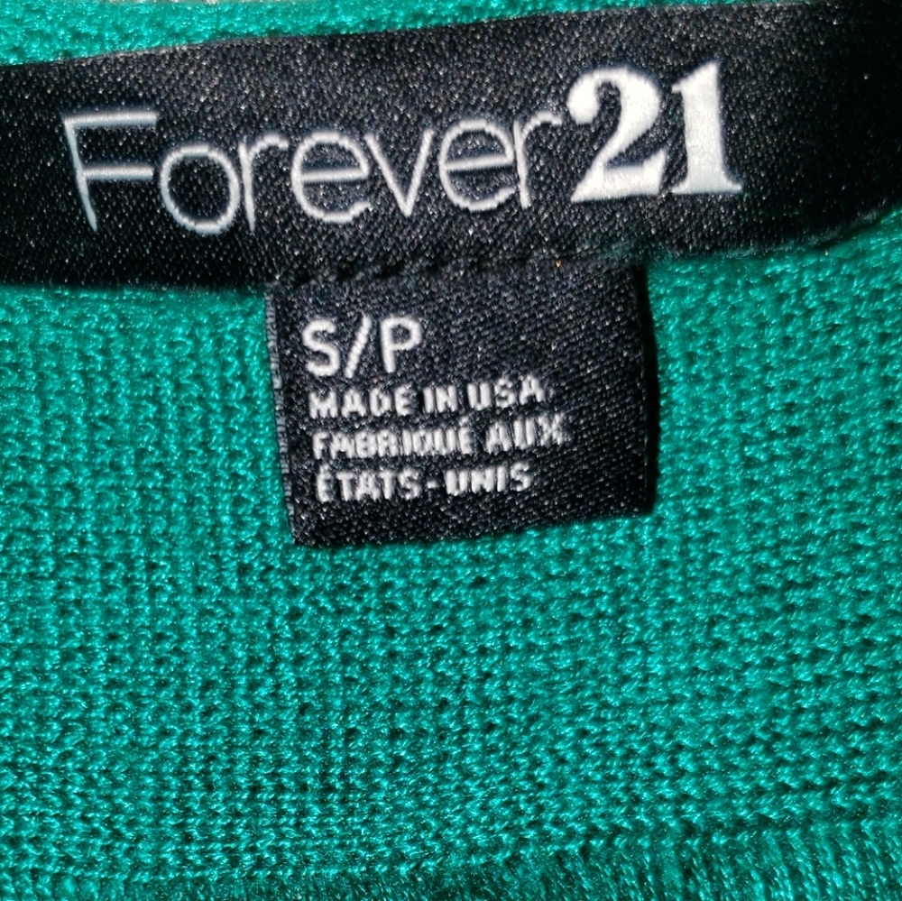 💚 Forever 21 Green Sweater Top - Picture 8 of 9